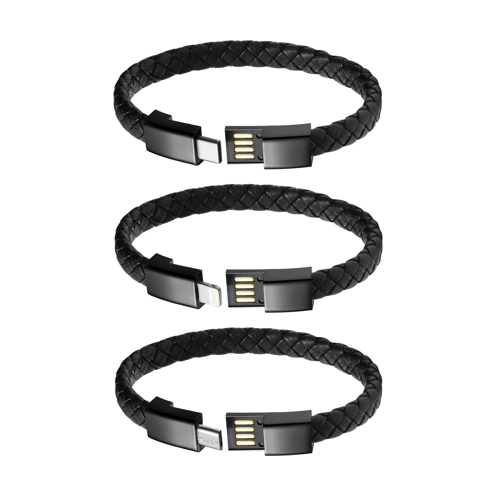 Leather Rope Bracelet for Men Boys,Black Charging Cable Wristband,Simple Convenient Jewelry Gifts
Leather Rope Bracelet for Men Boys,Black Charging Cable Wristband,Simple Convenient Jewelry Gifts