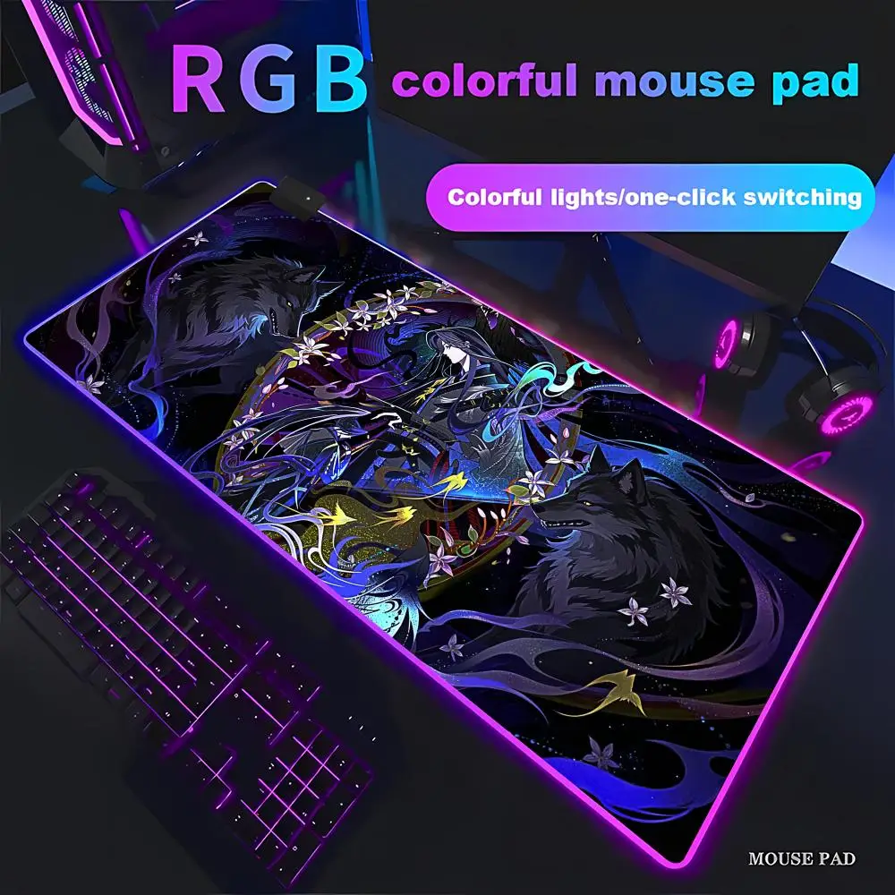 HYBXAXC Mouse Pad Gaming Desk Mat Thick Durable Locking Edge Dark Wolf Ancient Style for Office & Gaming RGB HD Gamer Large LED
HYBXAXC Mouse Pad Gaming Desk Mat Thick Durable Locking Edge Dark Wolf Ancient Style for Office & Gaming RGB HD Gamer Large LED