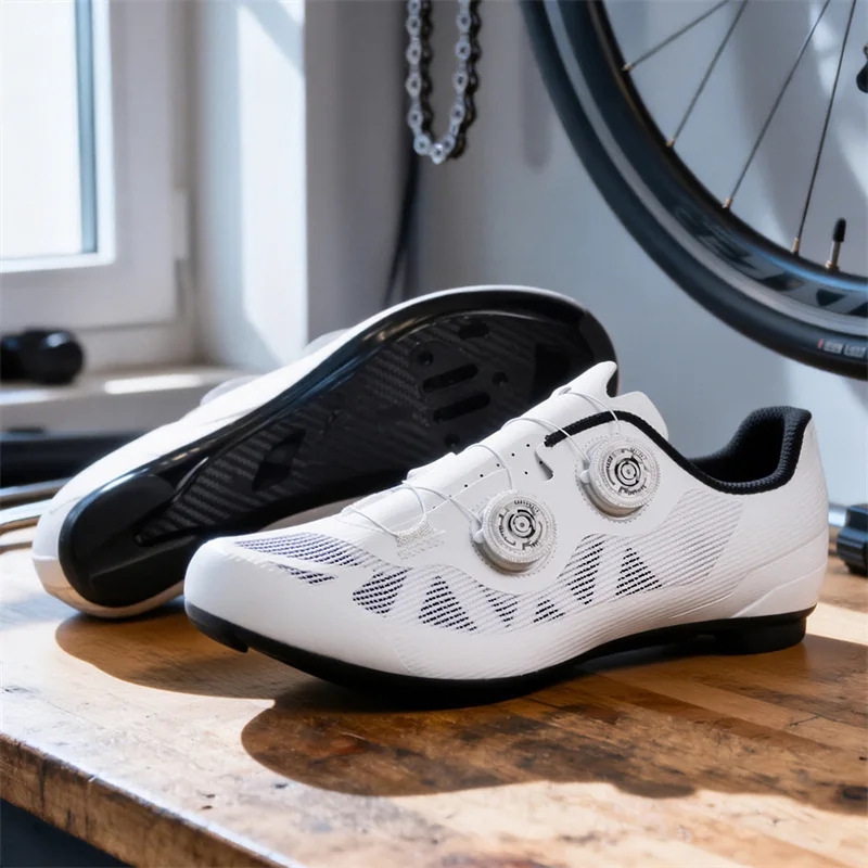Road Nylon Sole, Breathable Mesh Upper, Unisex Cycling Shoe for Winter and Spring with Custom Bike Studs
Road Nylon Sole, Breathable Mesh Upper, Unisex Cycling Shoe for Winter and Spring with Custom Bike Studs