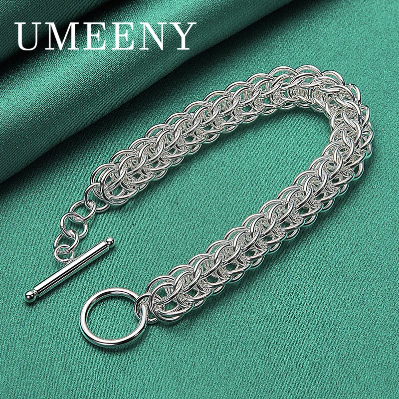 Luxury 925 Sterling Silver 8 Inch Fine Hoop Bracelet Women Wedding Fashion Jewelry
Luxury 925 Sterling Silver 8 Inch Fine Hoop Bracelet Women Wedding Fashion Jewelry