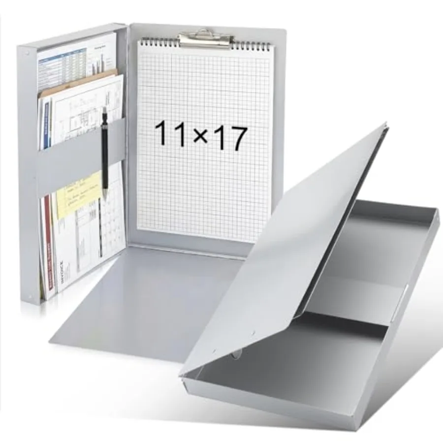 Aluminum Clipboard with Storage 11x17 Inch Aluminum Metal Waterproof Form Holder Portfolio with Clip for Office Business Medica
Aluminum Clipboard with Storage 11x17 Inch Aluminum Metal Waterproof Form Holder Portfolio with Clip for Office Business Medica