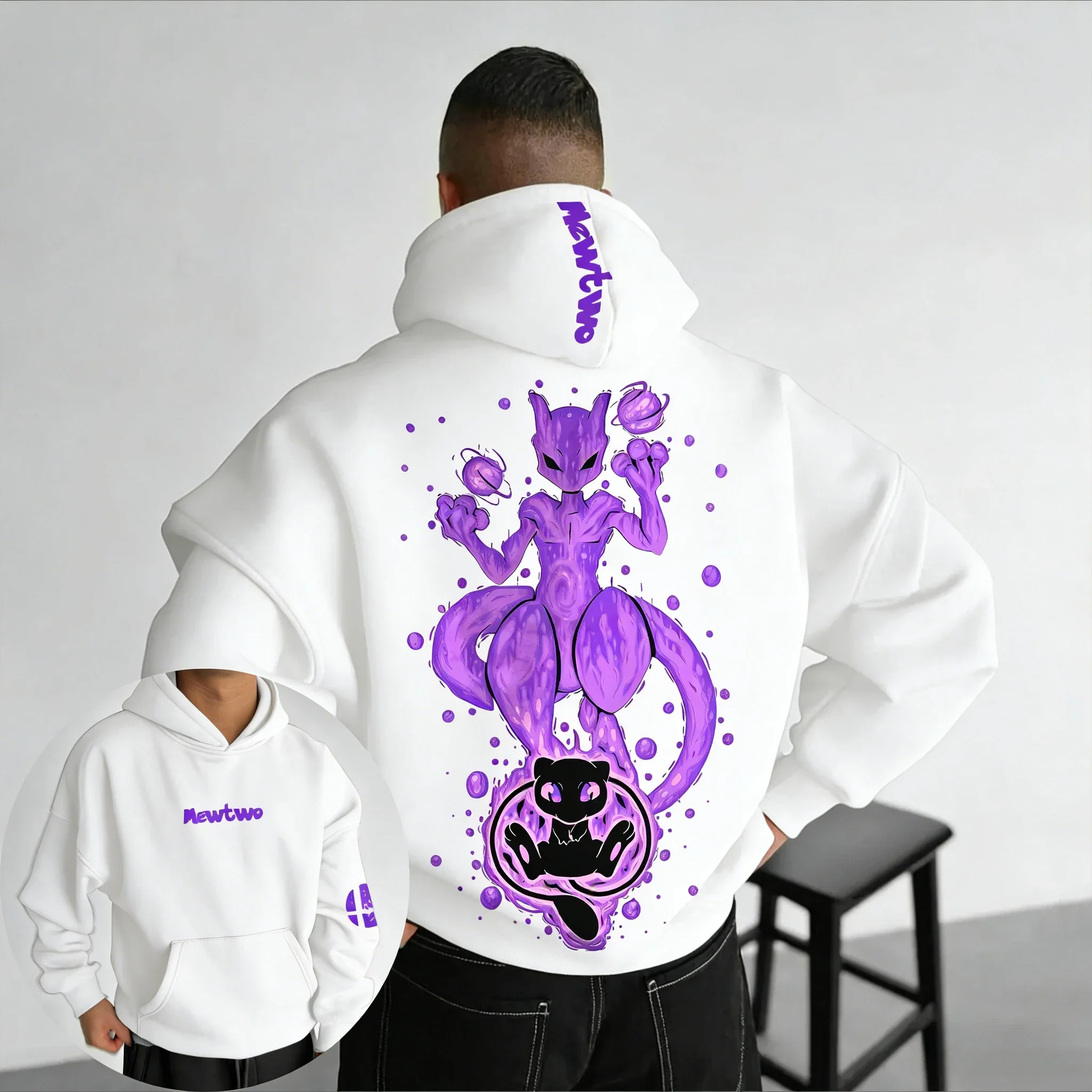 2026 Pokémon Anime Mewtwo Co Branded Cotton Hoodie Spring/Summer New Harajuku Men's and Women's Loose Casual Parent Child Top
2026 Pokémon Anime Mewtwo Co Branded Cotton Hoodie Spring/Summer New Harajuku Men's and Women's Loose Casual Parent Child Top