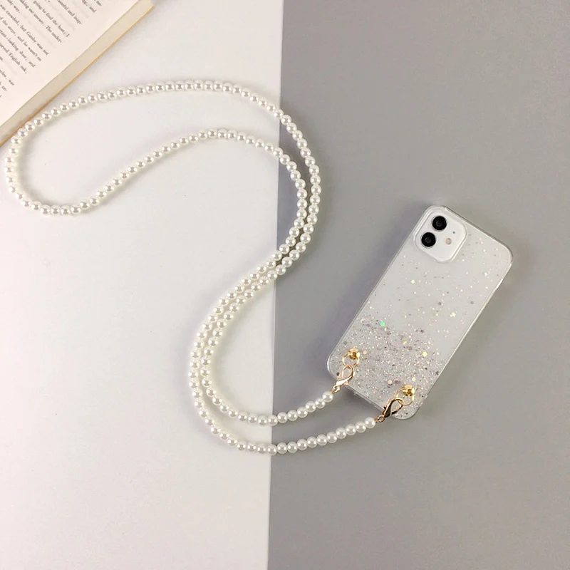 New Crossbody Lanyard Necklace Pearl Bracelets chain Star glitter Phone case for iphone 15 11 12 13 14 Pro Max XR X XS
New Crossbody Lanyard Necklace Pearl Bracelets chain Star glitter Phone case for iphone 15 11 12 13 14 Pro Max XR X XS