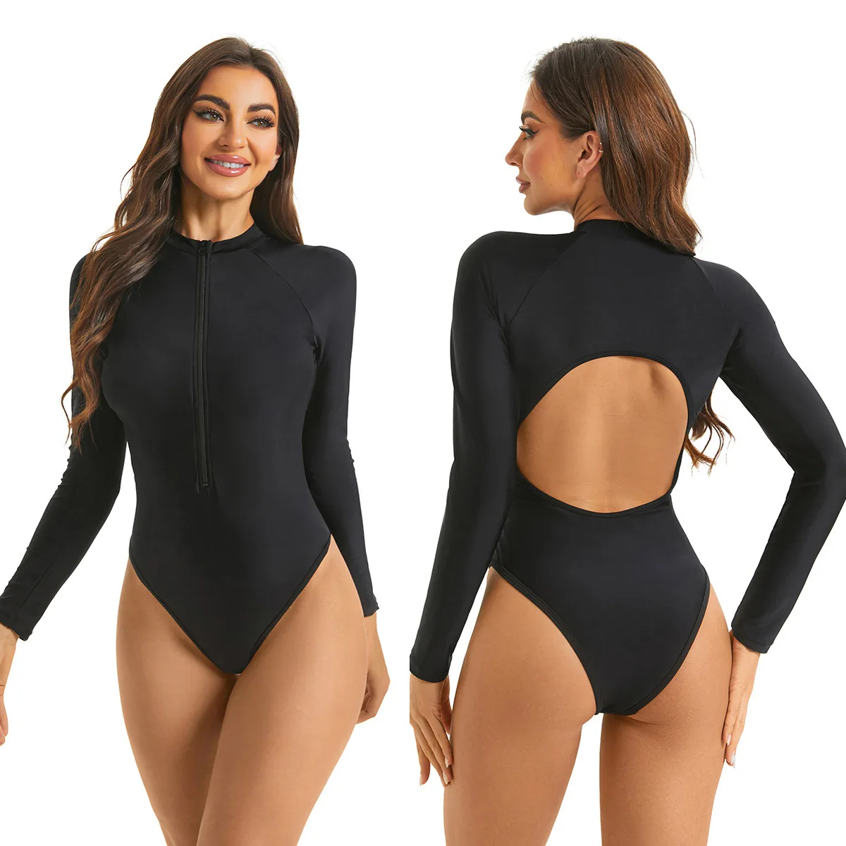 Siamese triangle pants with zipper hollowed out back tight fitting competitive sports beach surfing suit swimsuit
Siamese triangle pants with zipper hollowed out back tight fitting competitive sports beach surfing suit swimsuit