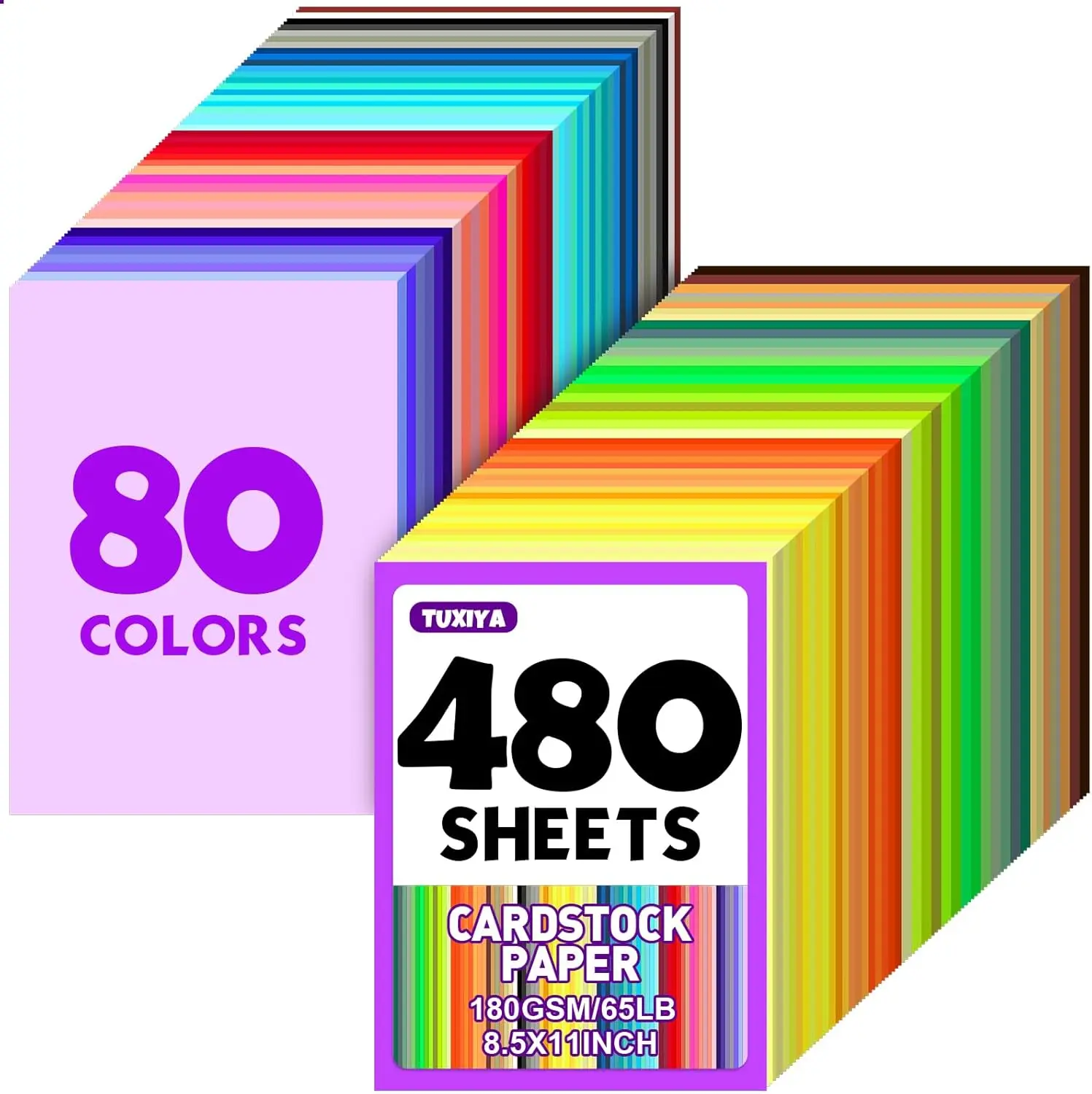 480 Sheets Colored Cardstock, 80 Assorted Colors 180 GSM for Crafts, Printing & School Supplies
480 Sheets Colored Cardstock, 80 Assorted Colors 180 GSM for Crafts, Printing & School Supplies
