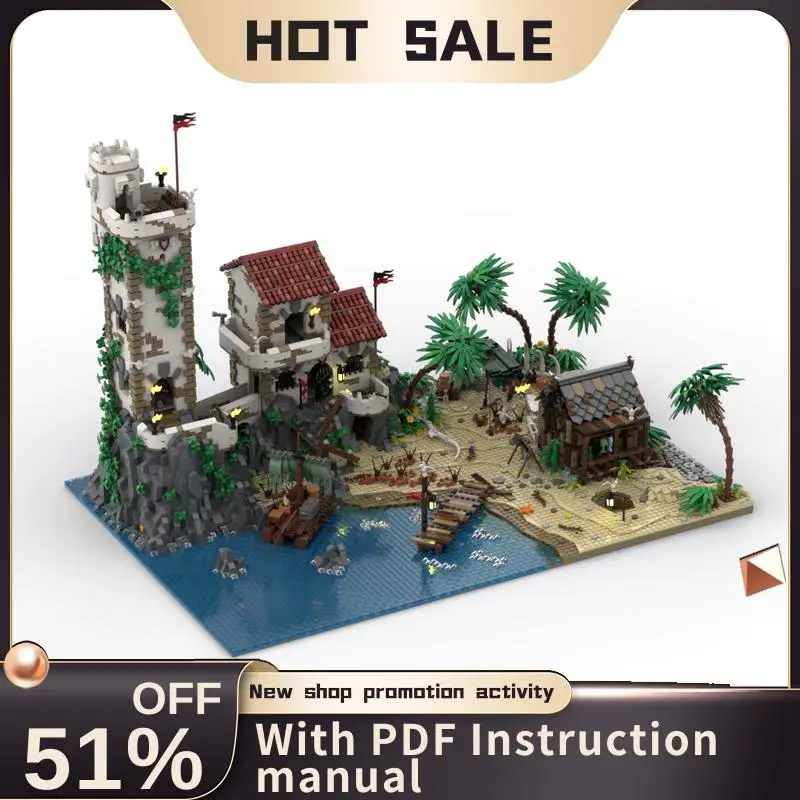 New 8047Pcs Moc European Medieval Pirates Series Port Sauvage Model Diy Creative Ideas Bricks Toy Birthday Gift Building Blocks
New 8047Pcs Moc European Medieval Pirates Series Port Sauvage Model Diy Creative Ideas Bricks Toy Birthday Gift Building Blocks