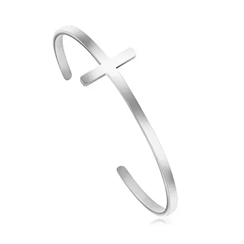 Popular Hip Hop Stainless Steel Cross Bracelet for Men Women Simple Silver Open Bracelet Couple Jewelry Gift
Popular Hip Hop Stainless Steel Cross Bracelet for Men Women Simple Silver Open Bracelet Couple Jewelry Gift