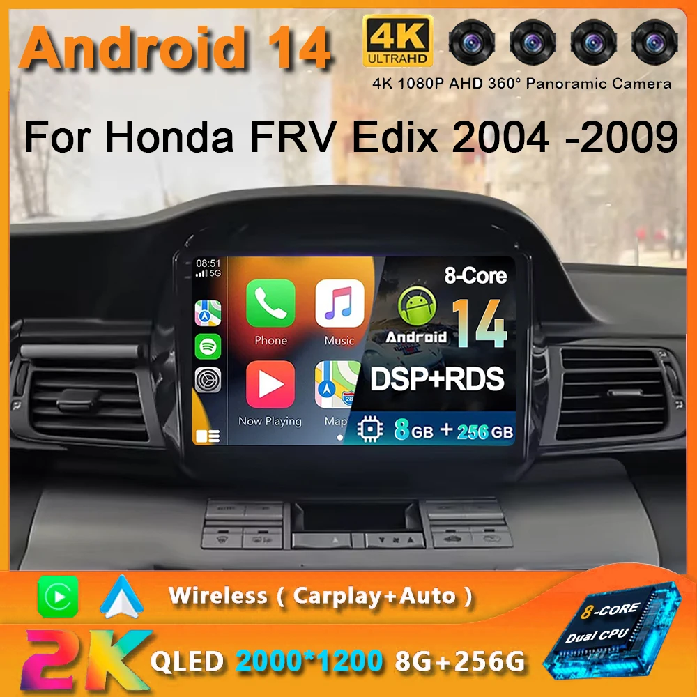 For Honda FRV Edix 2004 -2009 2K QLED Android 14 Car Radio Multimedia Video Player GPS AI Voice 4G CarPlay Head Unit Stereo
For Honda FRV Edix 2004 -2009 2K QLED Android 14 Car Radio Multimedia Video Player GPS AI Voice 4G CarPlay Head Unit Stereo