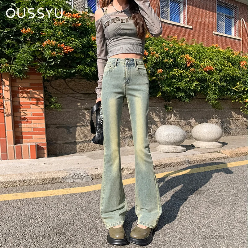 Flared Jeans Woman Vintage High Waist Women Cotton Slim Stretch Denim Tight Pant Street Style Casual Trousers Plus Length
Flared Jeans Woman Vintage High Waist Women Cotton Slim Stretch Denim Tight Pant Street Style Casual Trousers Plus Length