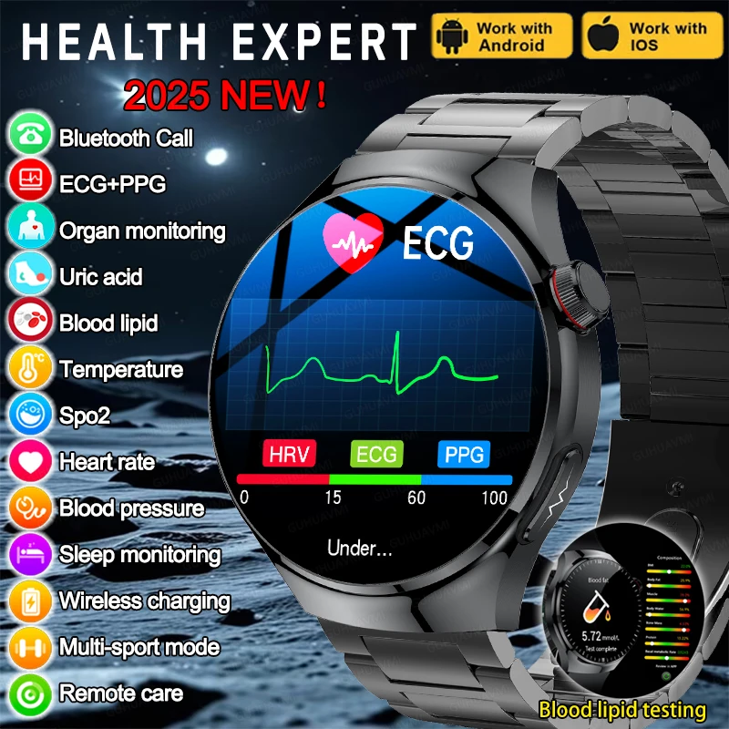 2025 Popular New Micro Physical Examination Blood Lipids Uric Acid Blood oxygen Smart Watch Men ECG+PPG Bluetooth HD call Watch
2025 Popular New Micro Physical Examination Blood Lipids Uric Acid Blood oxygen Smart Watch Men ECG+PPG Bluetooth HD call Watch