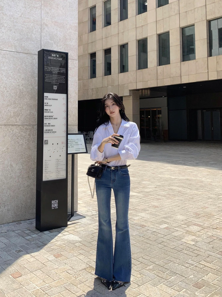 Синие джинсы Mulvan в стиле ретро, женские облегающие повседневные эластичные длинные брюки, весенне-осенние джинсовые обтягивающие повседневные брюки с открытой талией
Синие джинсы Mulvan в стиле ретро, женские облегающие повседневные эластичные длинные брюки, весенне-осенние джинсовые обтягивающие повседневные брюки с открытой талией