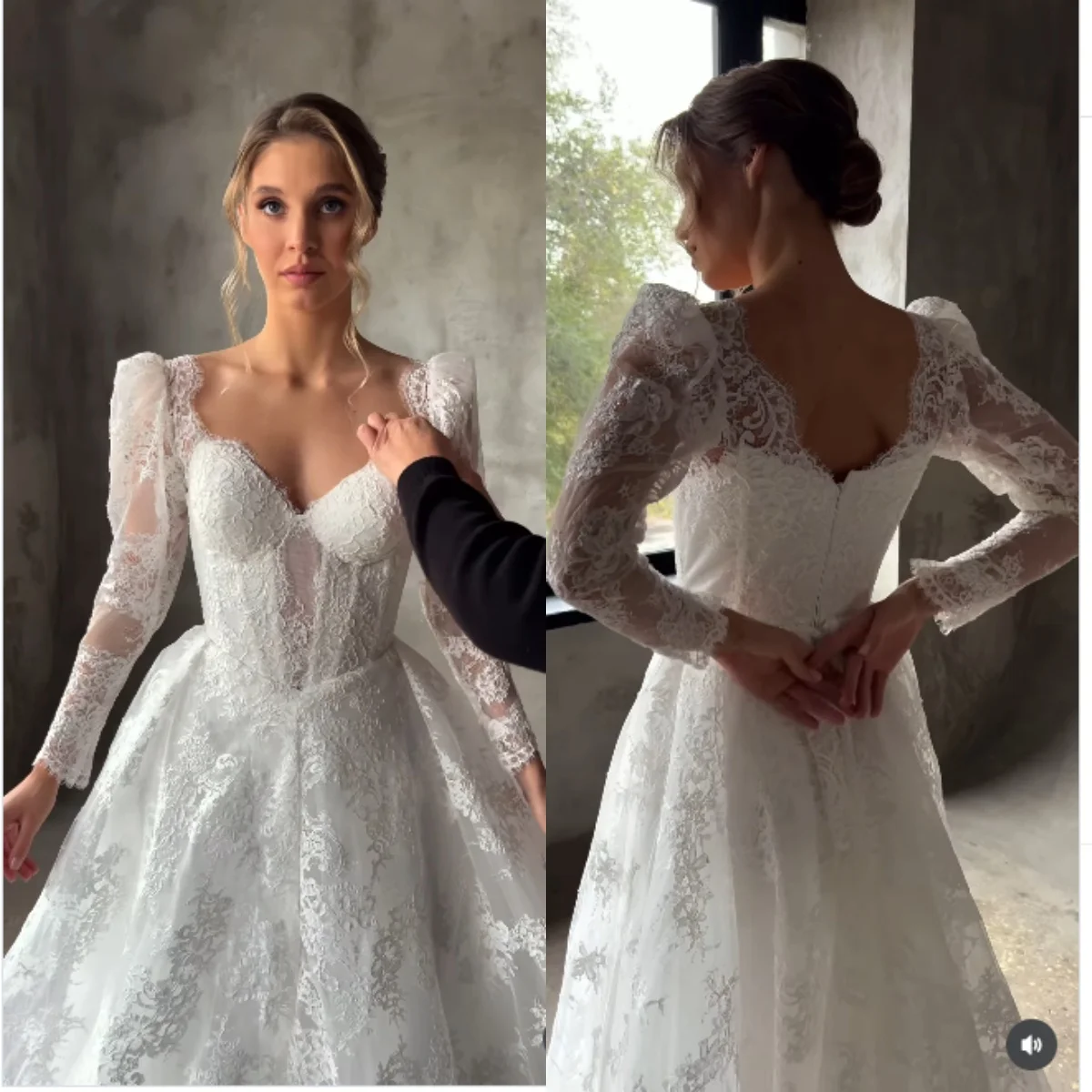 Custom Elegant Vintage Puff Sleeve Lace A-Line Wedding Dress 2026 Sheer Back Bridal Gown Plus Size Vestido De Novia
Custom Elegant Vintage Puff Sleeve Lace A-Line Wedding Dress 2026 Sheer Back Bridal Gown Plus Size Vestido De Novia