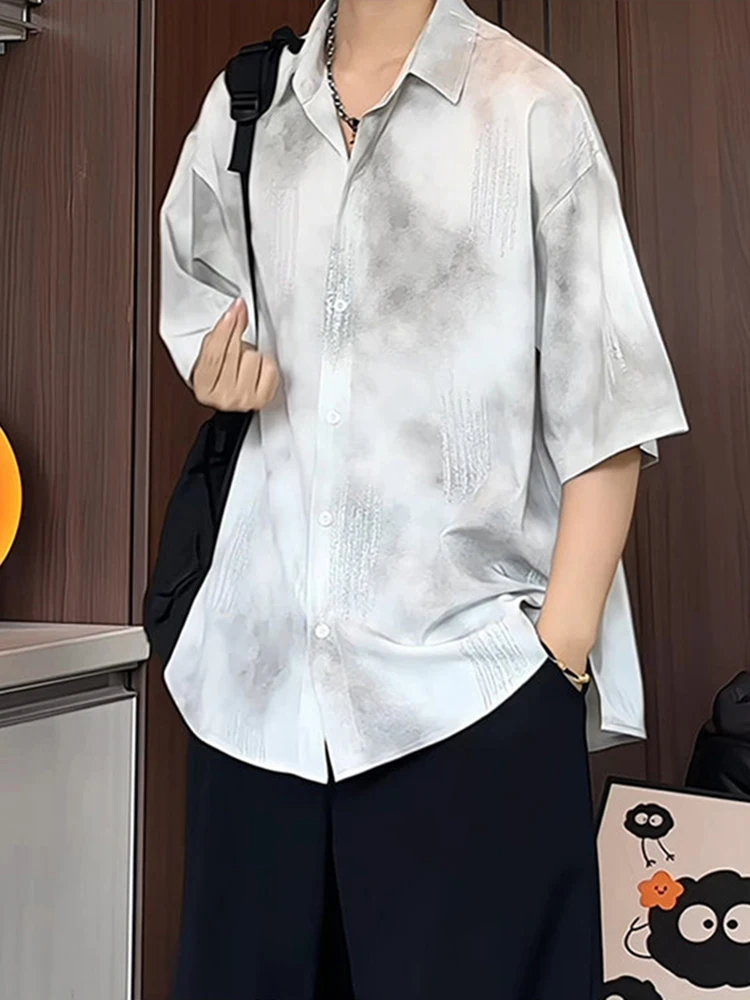Cleanfit Men's Short Sleeve Shirt Dyed in Water And Ink Ice Silk Cool Feeling Summer High End Loose Fit American Style Shirt
Cleanfit Men's Short Sleeve Shirt Dyed in Water And Ink Ice Silk Cool Feeling Summer High End Loose Fit American Style Shirt
