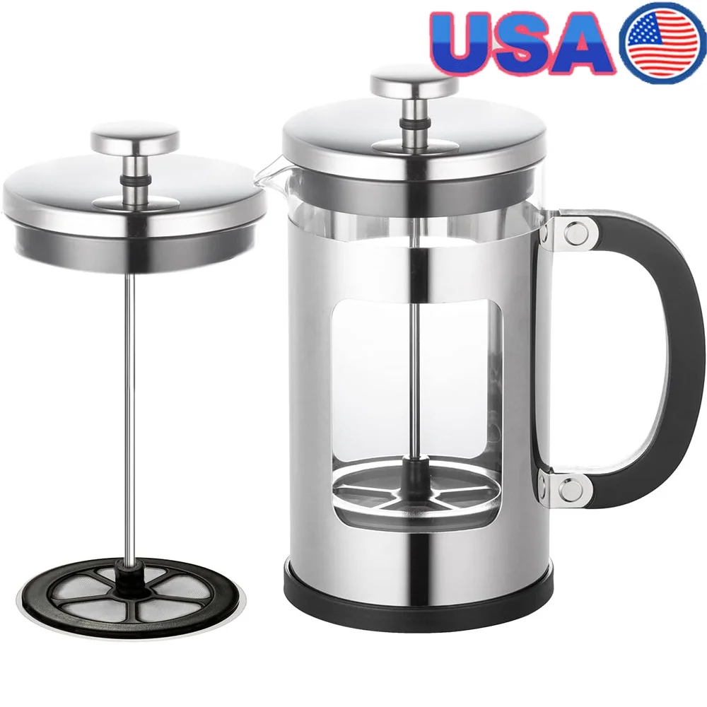 French Press Coffee Maker with Silicone Gasket and Filtration System 32oz Durable Stainless Steel Design Perfect Infusion
French Press Coffee Maker with Silicone Gasket and Filtration System 32oz Durable Stainless Steel Design Perfect Infusion