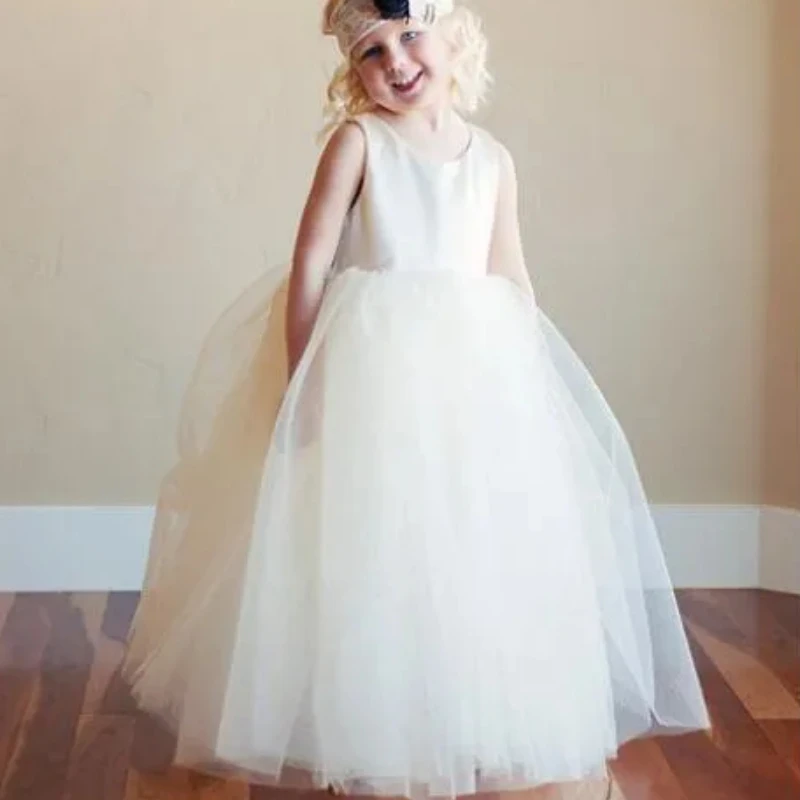 Flower Girl Dresses for Wedding Simple Puffy Tulle Sleeveless Evening Party Prom First Communion Pageant Princess Kids Ball Gown
Flower Girl Dresses for Wedding Simple Puffy Tulle Sleeveless Evening Party Prom First Communion Pageant Princess Kids Ball Gown