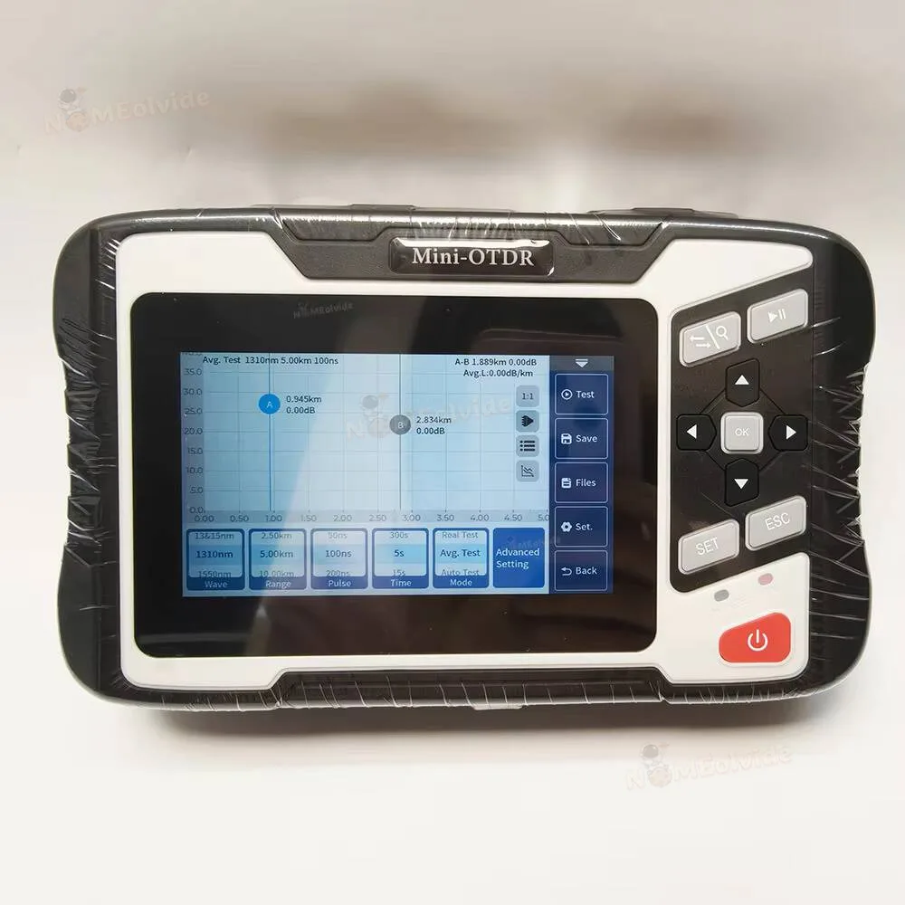 Mini OTDR Fiber Optic Active Test Reflectometer Touch Screen VFL OLS OPM Event Map Ethernet Cable Tester 1610nm 1550nm 24db
Mini OTDR Fiber Optic Active Test Reflectometer Touch Screen VFL OLS OPM Event Map Ethernet Cable Tester 1610nm 1550nm 24db