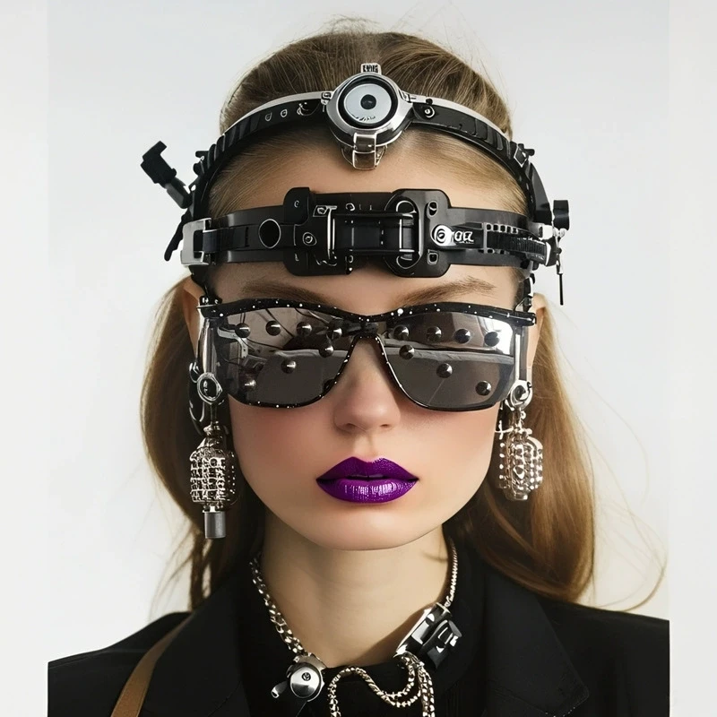 Новинка 2025 года, модные очки для вечеринок, персонализированные очки с металлическими заклепками DYI, толстые очки для бровей, встроенные изогнутые линзы, стиль тяжелого металла
Новинка 2025 года, модные очки для вечеринок, персонализированные очки с металлическими заклепками DYI, толстые очки для бровей, встроенные изогнутые линзы, стиль тяжелого металла