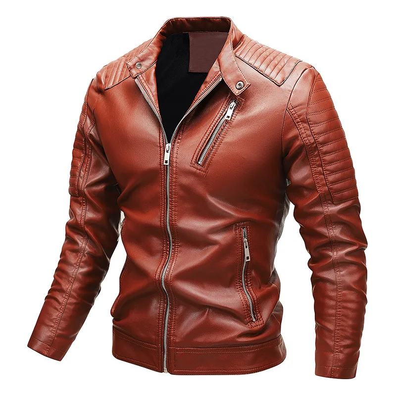 Men's Stand Up Collar Jacket Outdoor Winter Thick Autumn Motorcycle Casual Jacket Men's Leather Jacket Spring Slim Fit Jacket
Men's Stand Up Collar Jacket Outdoor Winter Thick Autumn Motorcycle Casual Jacket Men's Leather Jacket Spring Slim Fit Jacket