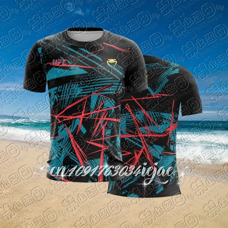 2026 UFC Повседневная уличная мужская футболка 2025 Новая модная линия в полоску с красочным 3D принтом и коротким рукавом Мужской спортивный топ для фитнеса 
2026 UFC Повседневная уличная мужская футболка 2025 Новая модная линия в полоску с красочным 3D принтом и коротким рукавом Мужской спортивный топ для фитнеса