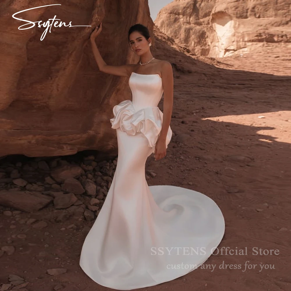 SSYTENS Sexy White Mermaid Wedding Dresses For Woman Customized Bridal Gown Sweep Train Strapless Robe De Mariage New Arrival
SSYTENS Sexy White Mermaid Wedding Dresses For Woman Customized Bridal Gown Sweep Train Strapless Robe De Mariage New Arrival