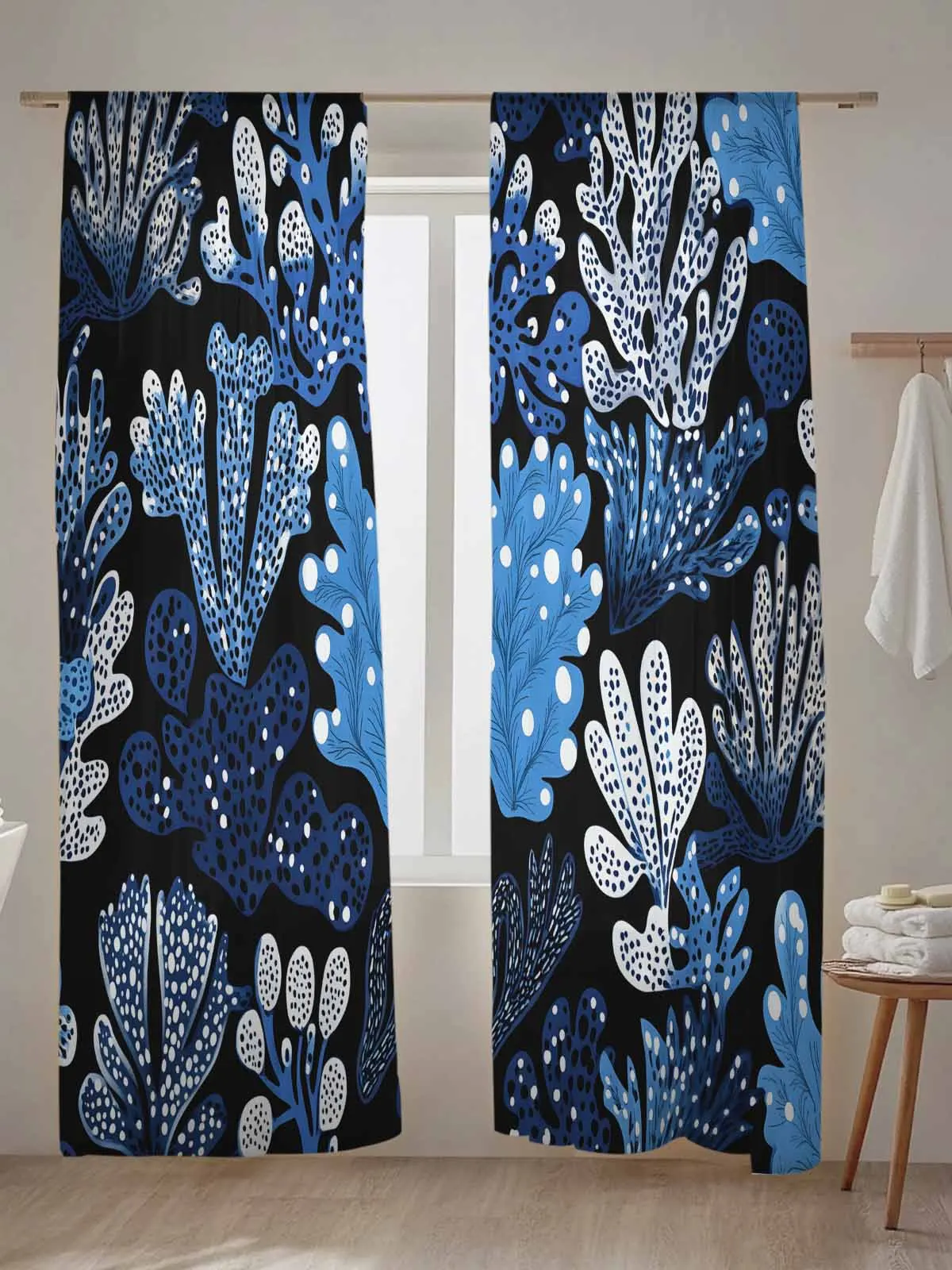 Blue Coral Texture Tulle Drapes for Living Room Bedroom Sheer Window Curtains Kitchen Balcony Voile Curtains
Blue Coral Texture Tulle Drapes for Living Room Bedroom Sheer Window Curtains Kitchen Balcony Voile Curtains