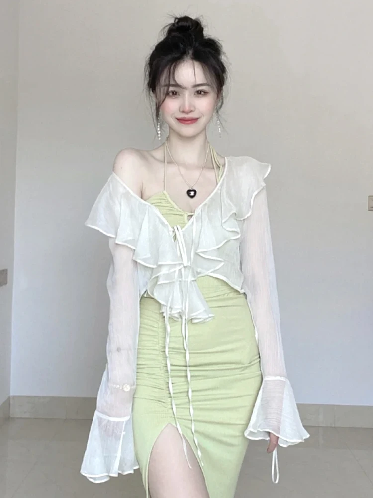 Summer New Style Short Sleeveless Lace Trim Sun Protection Shirt with Sari Skirt Outer Small Shawl Breathable Korean Version
Summer New Style Short Sleeveless Lace Trim Sun Protection Shirt with Sari Skirt Outer Small Shawl Breathable Korean Version