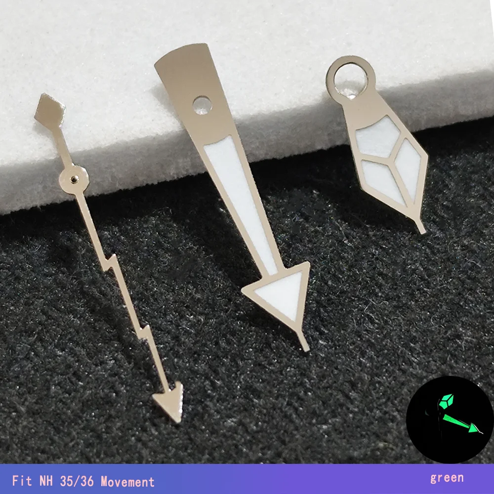 Fits For NH35/36 Movement Watch Hands Green Luminous Watchs Accessories Repair and modification Silver Gold Rose Gold Black
Fits For NH35/36 Movement Watch Hands Green Luminous Watchs Accessories Repair and modification Silver Gold Rose Gold Black