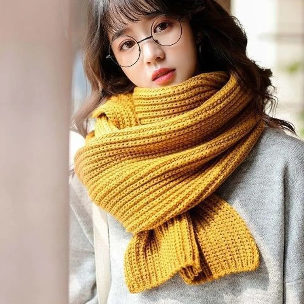 Acrylic Fibers Knitting Wool Scarf Spandex Polyester Long Thickened Neckscarf Classic Solid Color Winter Warmer Scarf Women
Acrylic Fibers Knitting Wool Scarf Spandex Polyester Long Thickened Neckscarf Classic Solid Color Winter Warmer Scarf Women