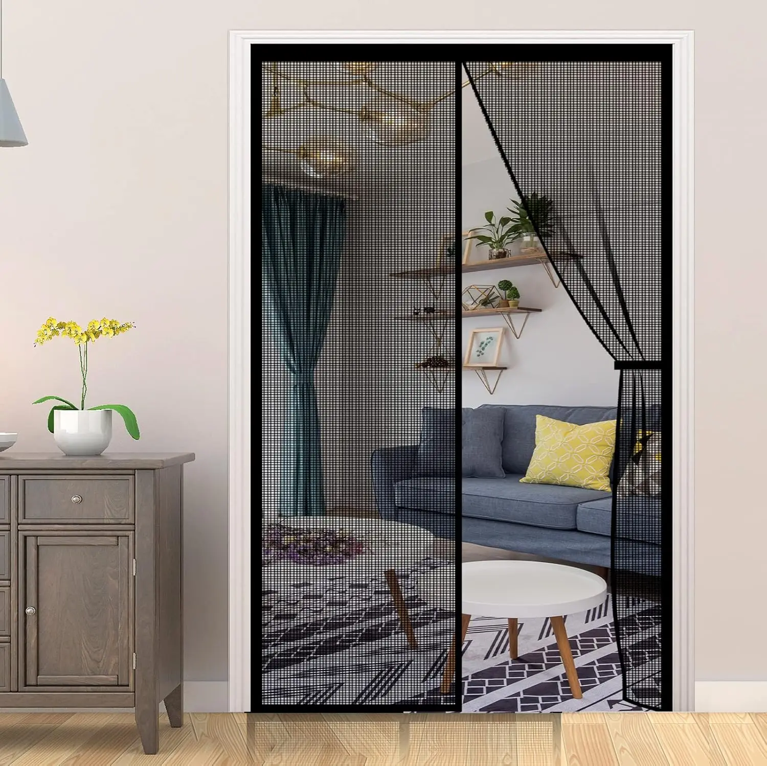 Magnetic Screen Door - Self Sealing Magnets, Reinforced Fiberglass Heavy Duty Mesh Net Closure for Sliding Door, Patio, Bedro
Magnetic Screen Door - Self Sealing Magnets, Reinforced Fiberglass Heavy Duty Mesh Net Closure for Sliding Door, Patio, Bedro