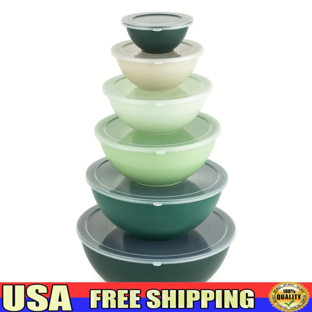12-Piece Mixing Bowl Set Nesting Kitchen Storage Microwavable Dishwasher Safe Lids Non-Stick Versatile Meal Prep Cooking
12-Piece Mixing Bowl Set Nesting Kitchen Storage Microwavable Dishwasher Safe Lids Non-Stick Versatile Meal Prep Cooking