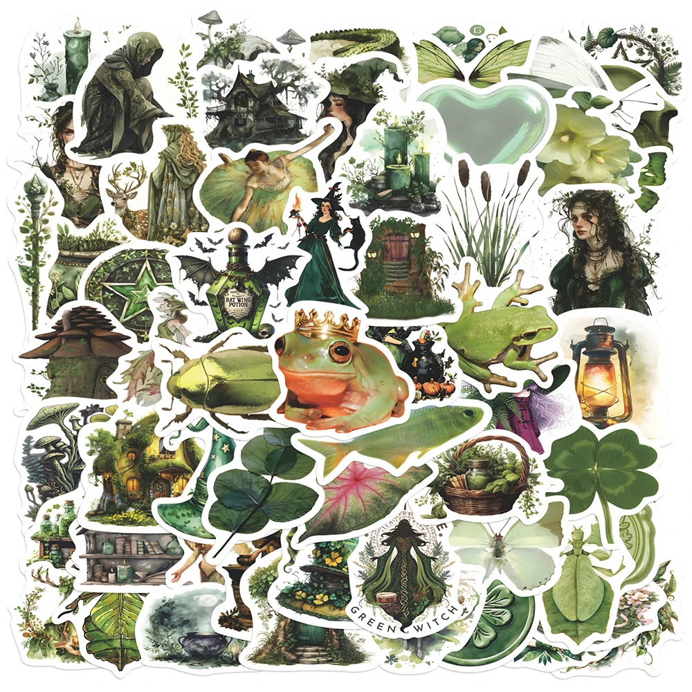 10/30/67pcs Retro Green Forest Witch Aesthetic Stickers Cartoon Graffiti Decals Luggage Phone Scrapbook Bike Sticker Decoration
10/30/67pcs Retro Green Forest Witch Aesthetic Stickers Cartoon Graffiti Decals Luggage Phone Scrapbook Bike Sticker Decoration