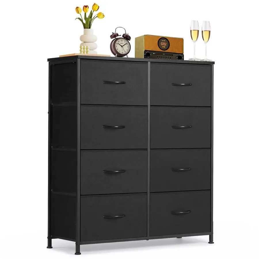 Dresser for Bedroom, AntiTip Tall Storage Organizer Chest of Drawers with Wooden Top and Metal Frame Fabric Bins for Closet, Liv
Dresser for Bedroom, AntiTip Tall Storage Organizer Chest of Drawers with Wooden Top and Metal Frame Fabric Bins for Closet, Liv