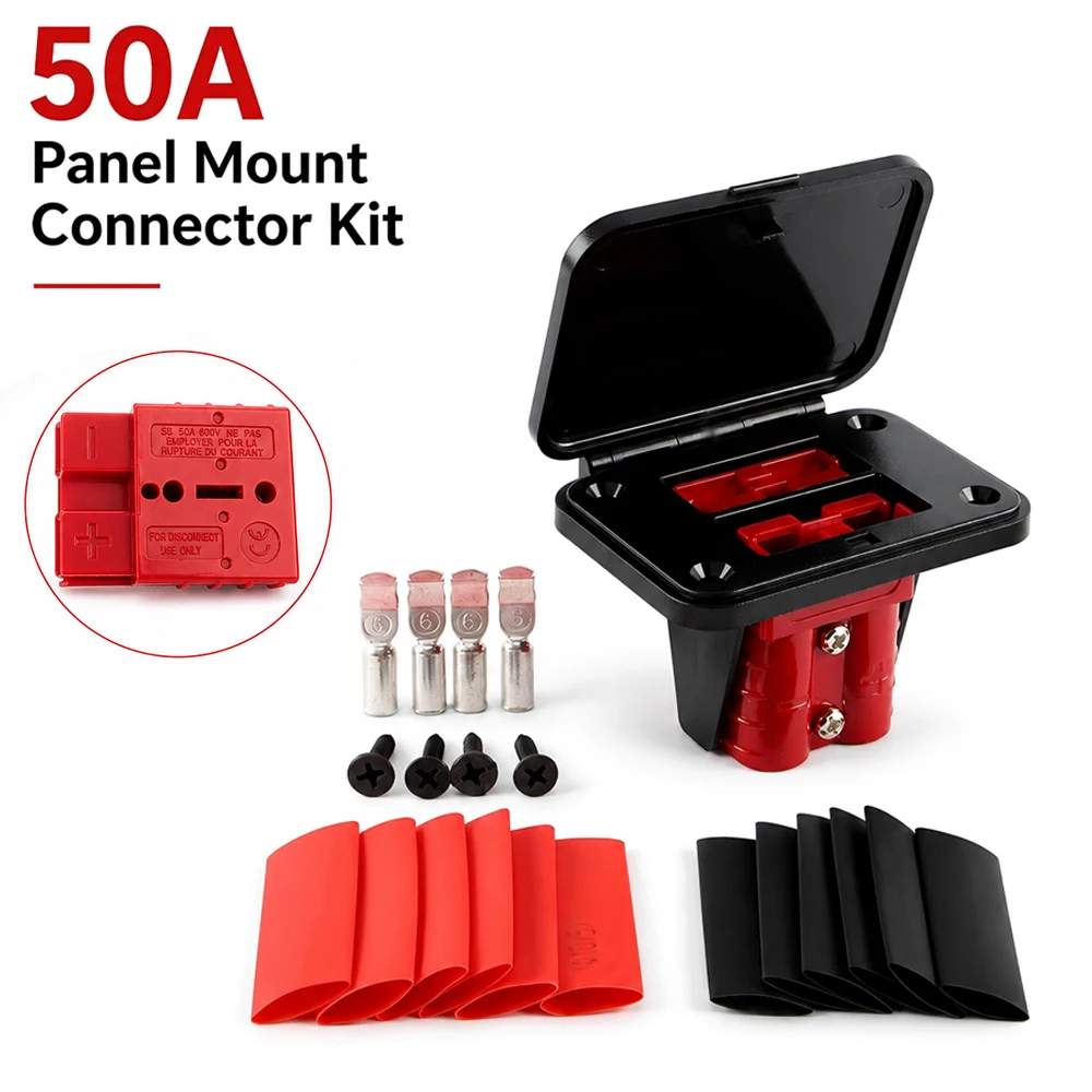 Dual Flush Mount Bracket 50A Red 600V Battery Quick Connect Disconnect Connector Plug Kit For 12-6 AWG RV EV Solar Power Wiring
Dual Flush Mount Bracket 50A Red 600V Battery Quick Connect Disconnect Connector Plug Kit For 12-6 AWG RV EV Solar Power Wiring