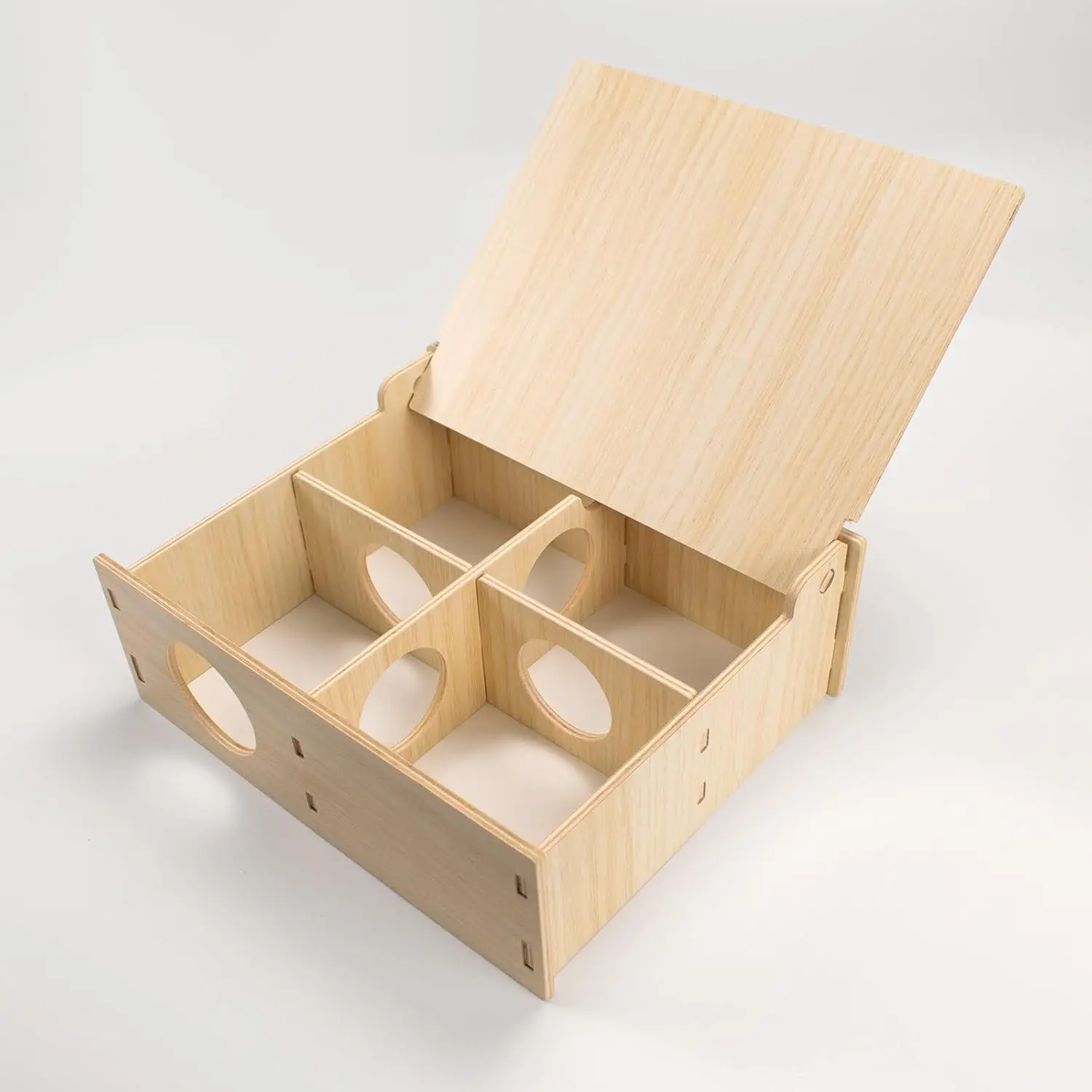 Wooden Hamster Hideout with Tunnel, Multi-Chamber Natural Cage Accessory for Dwarf Syrian Mice Gerbils
Wooden Hamster Hideout with Tunnel, Multi-Chamber Natural Cage Accessory for Dwarf Syrian Mice Gerbils