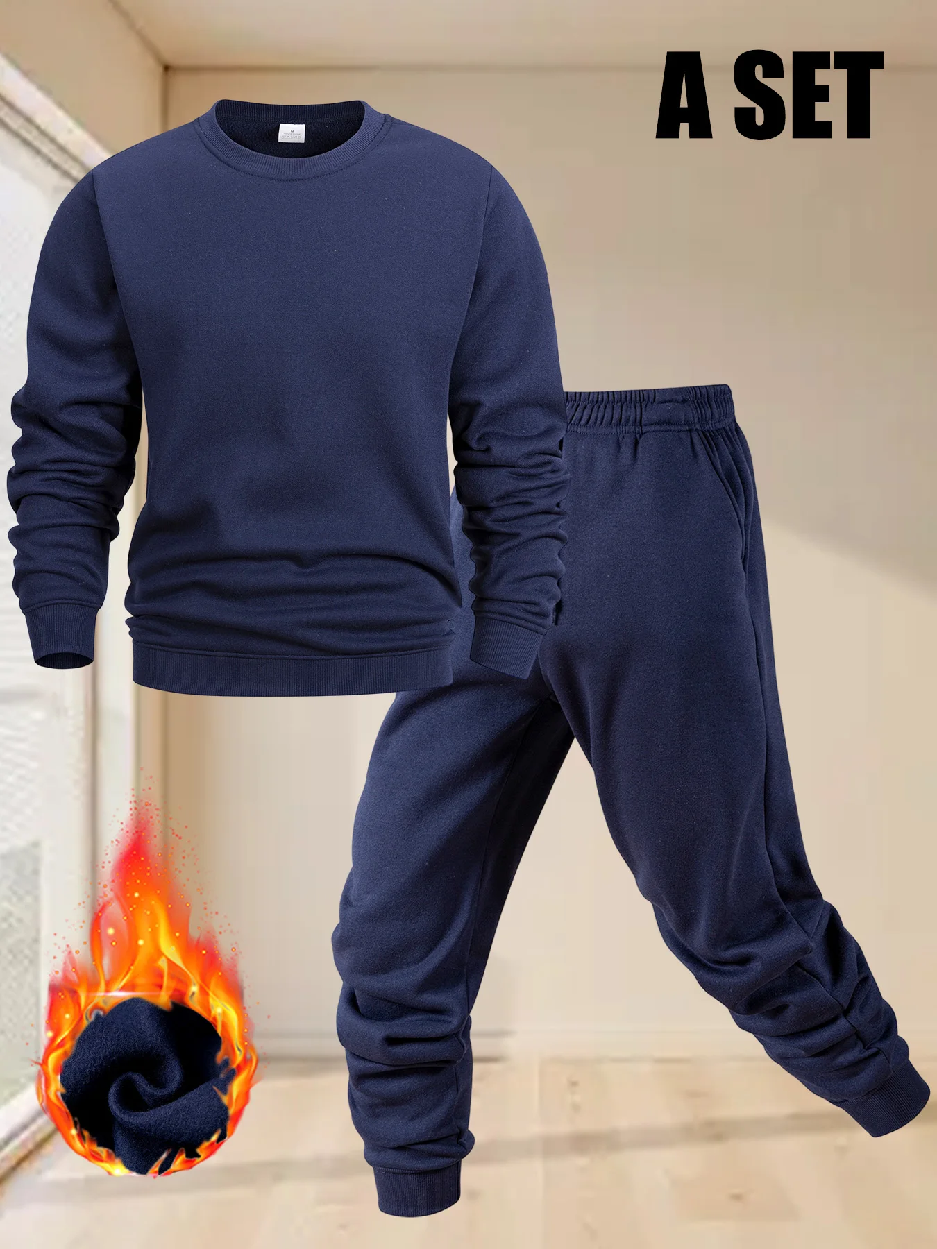 Men's Autumn Sets Round-neck Sweatshirts and Jogging Pants Outdoor Fitness Casual Tracksuit Solid Pullover+pants Two-piece Set
Men's Autumn Sets Round-neck Sweatshirts and Jogging Pants Outdoor Fitness Casual Tracksuit Solid Pullover+pants Two-piece Set