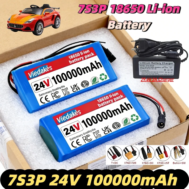 New 24V 100000mAh 7S3P 18650 Li-ion Battery Pack, for wheelchairs toy car power Li-ion Replacement Battery, quality assurance.
New 24V 100000mAh 7S3P 18650 Li-ion Battery Pack, for wheelchairs toy car power Li-ion Replacement Battery, quality assurance.