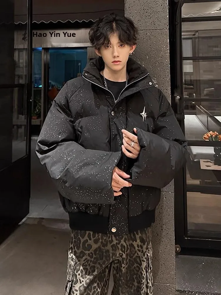 Bla Starry down Cotton Jaet Men's Winter American High Street Cool ort Coat Premium Feel Stand Collar Bread Sle
Bla Starry down Cotton Jaet Men's Winter American High Street Cool ort Coat Premium Feel Stand Collar Bread Sle