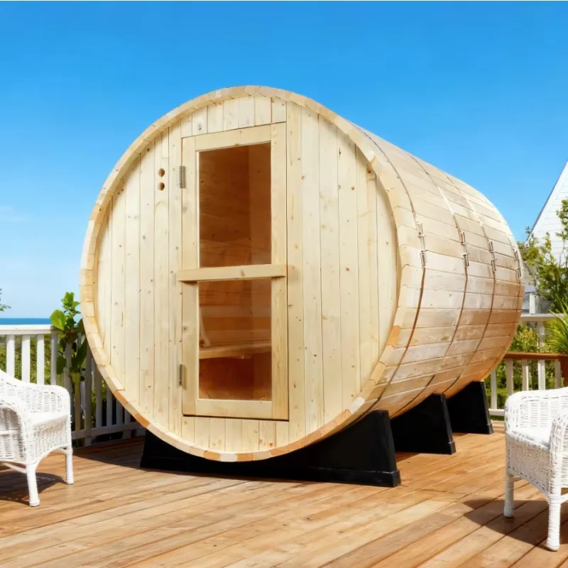 Custom Outdoor Traditional 6 Person Red Cedar & Hemlock Barrel Sauna Steam Generator and Heating Stove Dry Steam Sauna
Custom Outdoor Traditional 6 Person Red Cedar & Hemlock Barrel Sauna Steam Generator and Heating Stove Dry Steam Sauna