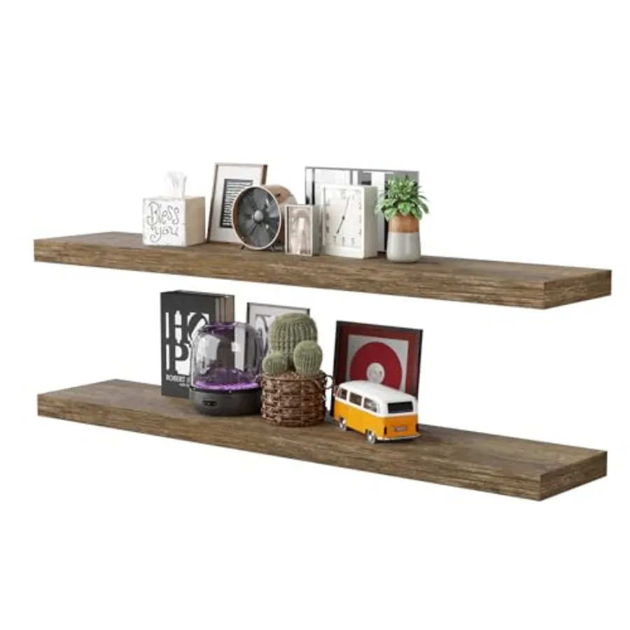 Floating Shelves, 40 in W x 8in D Wall Mounted Wooden Shelves with Invisible Brackets Set of 2, Hanging Wall Shelves Decoration
Floating Shelves, 40 in W x 8in D Wall Mounted Wooden Shelves with Invisible Brackets Set of 2, Hanging Wall Shelves Decoration