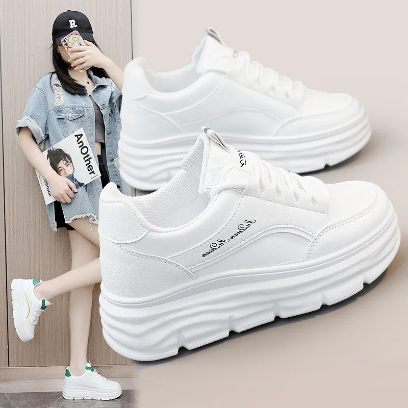 Women's Vulcanize Shoes 2025Spring Leather Little White Shoes Platform Height Increased Casual Shoes Comfortable Tennis Sneakers
Women's Vulcanize Shoes 2025Spring Leather Little White Shoes Platform Height Increased Casual Shoes Comfortable Tennis Sneakers