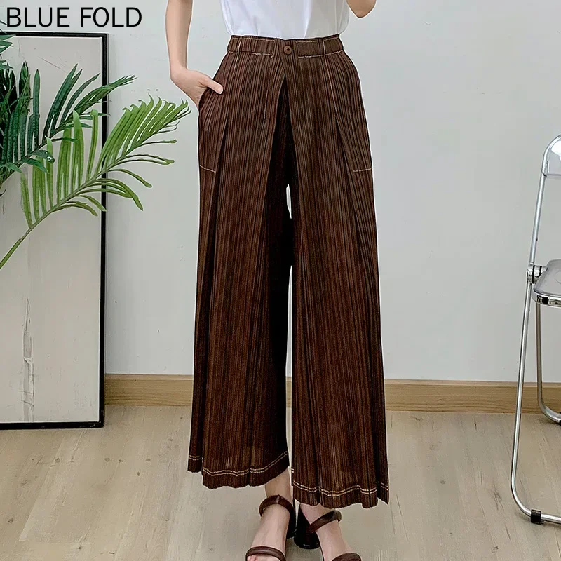 MIYAKE Heavy Industry Pressed Pleated Artistic Japanese Style Loose Wide Leg Pants Slim Casual Pleated Straight Pants for Women
MIYAKE Heavy Industry Pressed Pleated Artistic Japanese Style Loose Wide Leg Pants Slim Casual Pleated Straight Pants for Women