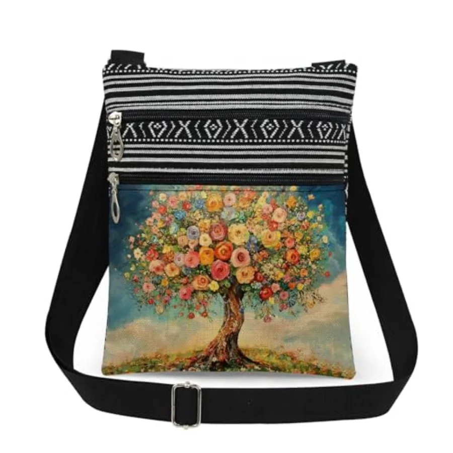 Vibrant Blooming Tree with Colorful Flowers Print Messenger Bag Outdoor Travel Secure Adjustable Strap Crossbody Bag Daily Use
Vibrant Blooming Tree with Colorful Flowers Print Messenger Bag Outdoor Travel Secure Adjustable Strap Crossbody Bag Daily Use