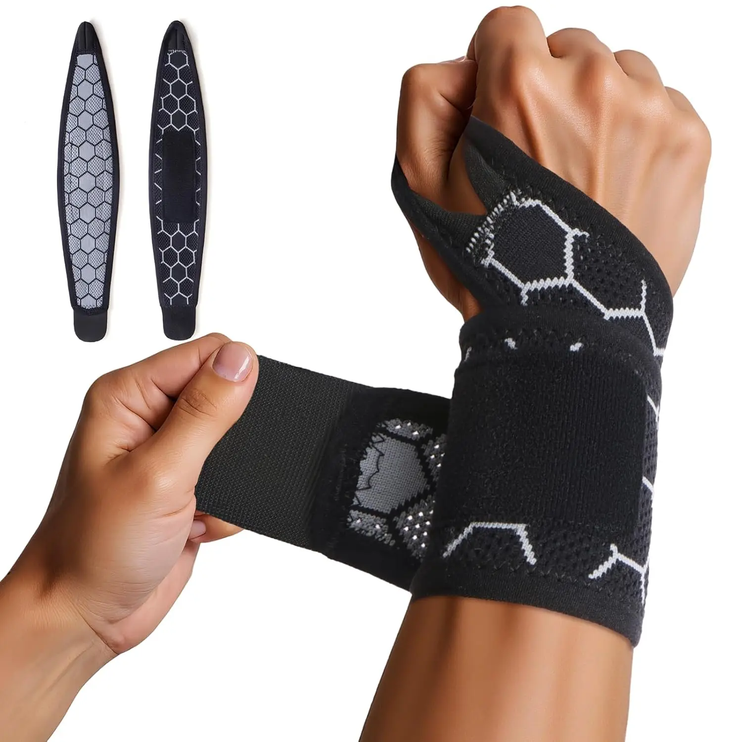 Adjustable Wrist Support Brace, Breathable Wraps for Carpal Tunnel & Pain Relief, Unisex One Size, Black
Adjustable Wrist Support Brace, Breathable Wraps for Carpal Tunnel & Pain Relief, Unisex One Size, Black