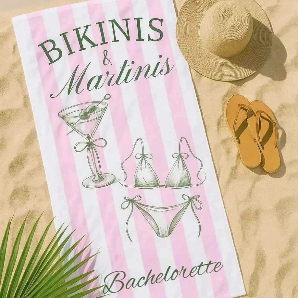 29x58in Bikinis And Martinis Bachelorette Towel Girls Trip Beach Towel Fun Vacation Keepsake Towel Friend Gift Honeymoon Vacation Towel
29x58in Bikinis And Martinis Bachelorette Towel Girls Trip Beach Towel Fun Vacation Keepsake Towel Friend Gift Honeymoon Vacation Towel