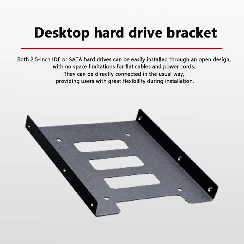 Black 2.5" Skids For SSD To 3.5" Bay Caddy Tray Hard Drive HDD Metal Mounting Dock Tray Bracket Adapter Converter Enclosure
Black 2.5" Skids For SSD To 3.5" Bay Caddy Tray Hard Drive HDD Metal Mounting Dock Tray Bracket Adapter Converter Enclosure