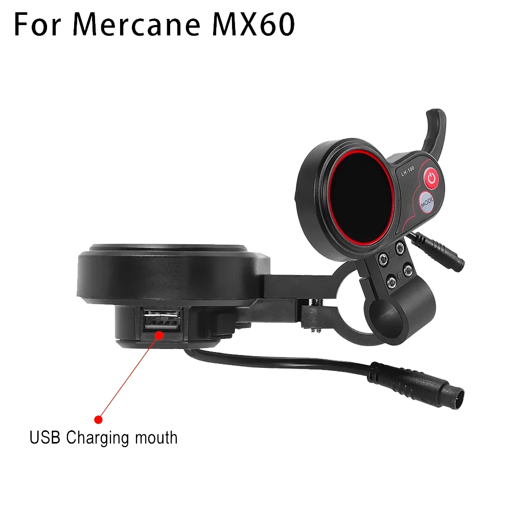 Для умного электрического скутера Mercane MX60 LH-100, ЖК-дисплей, 6-контактная панель управления спидометром, детали дисплея 
Для умного электрического скутера Mercane MX60 LH-100, ЖК-дисплей, 6-контактная панель управления спидометром, детали дисплея