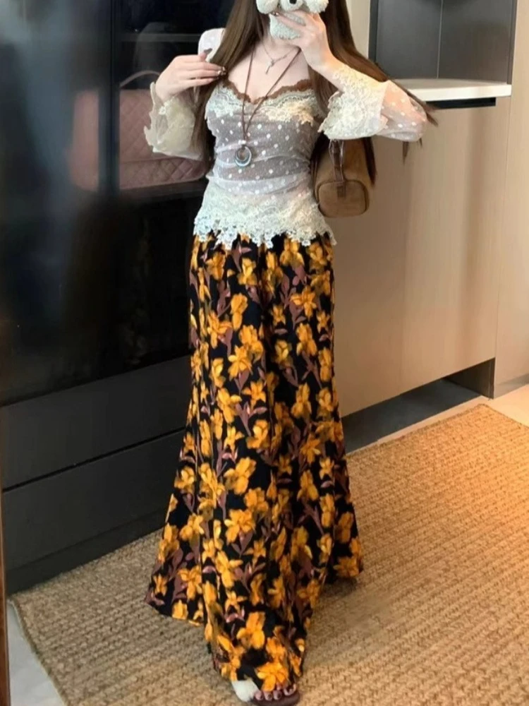 Французский элегантный винтажный комплект из 2 предметов Y2k, женские сексуальные кружевные топы в стиле панк, готика + юбка с высокой талией, Harajuku Subculture, ретро-наряды, новинка
Французский элегантный винтажный комплект из 2 предметов Y2k, женские сексуальные кружевные топы в стиле панк, готика + юбка с высокой талией, Harajuku Subculture, ретро-наряды, новинка