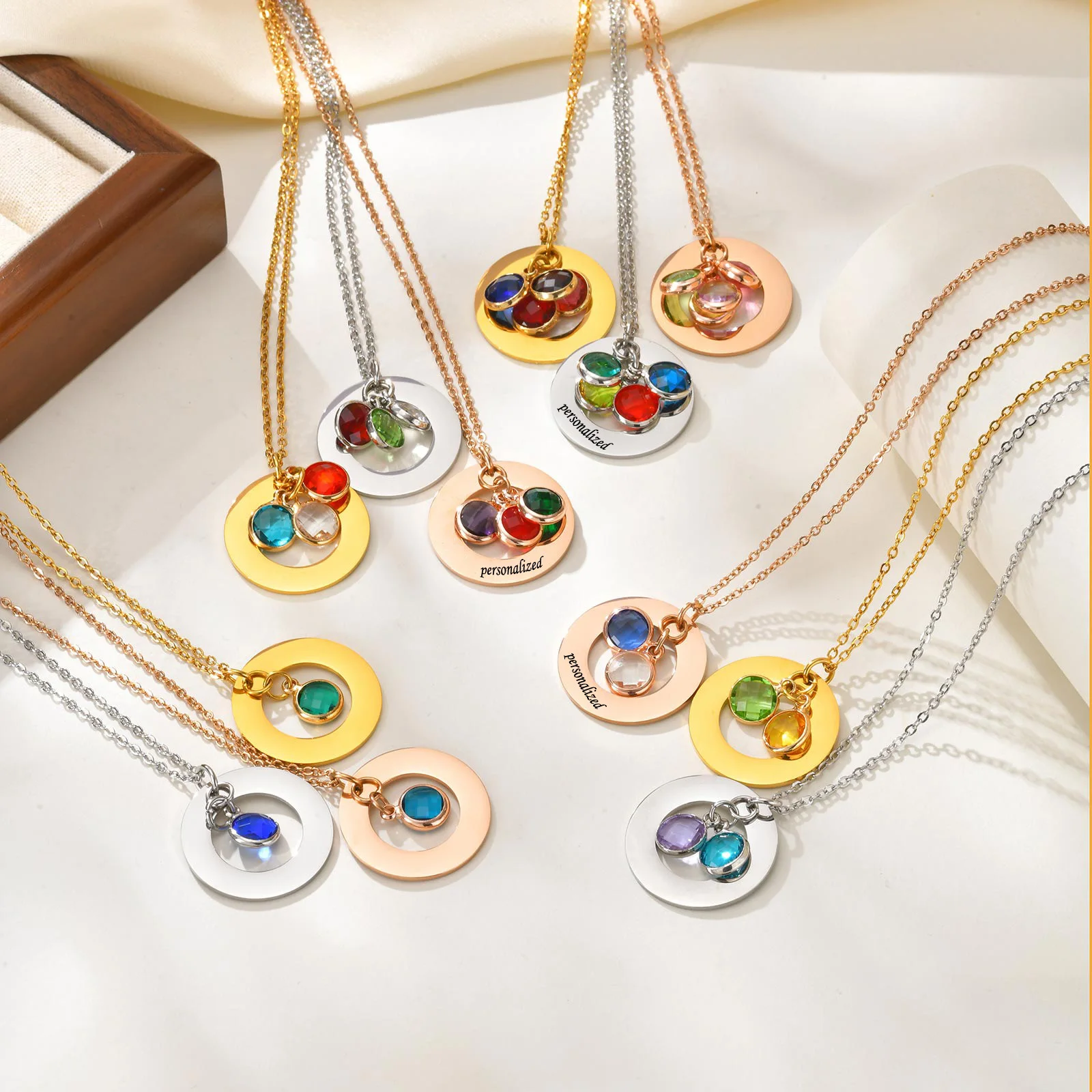 Free Engraving Birthstone Necklace for Women, Personalized Names and Birth Month Stones, Custom Family Jewelry
Free Engraving Birthstone Necklace for Women, Personalized Names and Birth Month Stones, Custom Family Jewelry