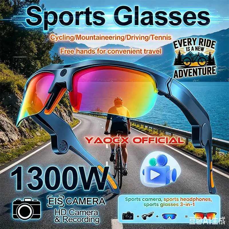 E08 Smart Glasses 1300W HD Anti-Shake Photo recording AI translation AI Recognition Answering Calls Outdoor Sports Smart Glasses
E08 Smart Glasses 1300W HD Anti-Shake Photo recording AI translation AI Recognition Answering Calls Outdoor Sports Smart Glasses