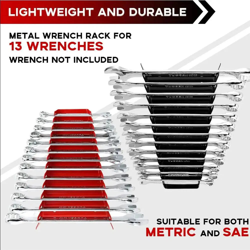 Metal Wrench Organizer- Premium Wrench Holder Tray 13-Groove Wrench Holder Wall-Mounted Storage Solutions For Wrench
Metal Wrench Organizer- Premium Wrench Holder Tray 13-Groove Wrench Holder Wall-Mounted Storage Solutions For Wrench